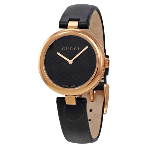 gucci watch womens black and gold